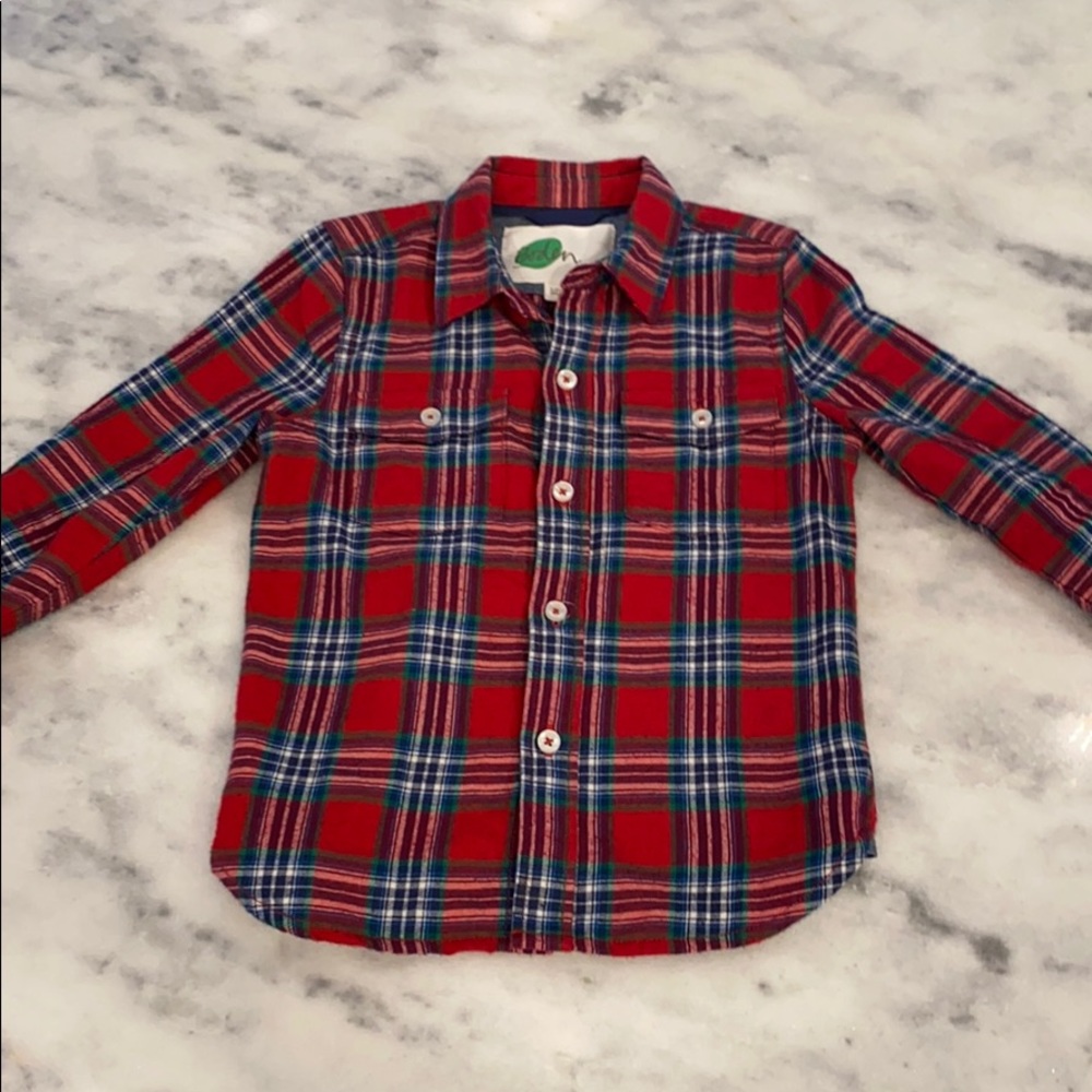 Boden Flannel Button Down Shirt- Size 3/4
